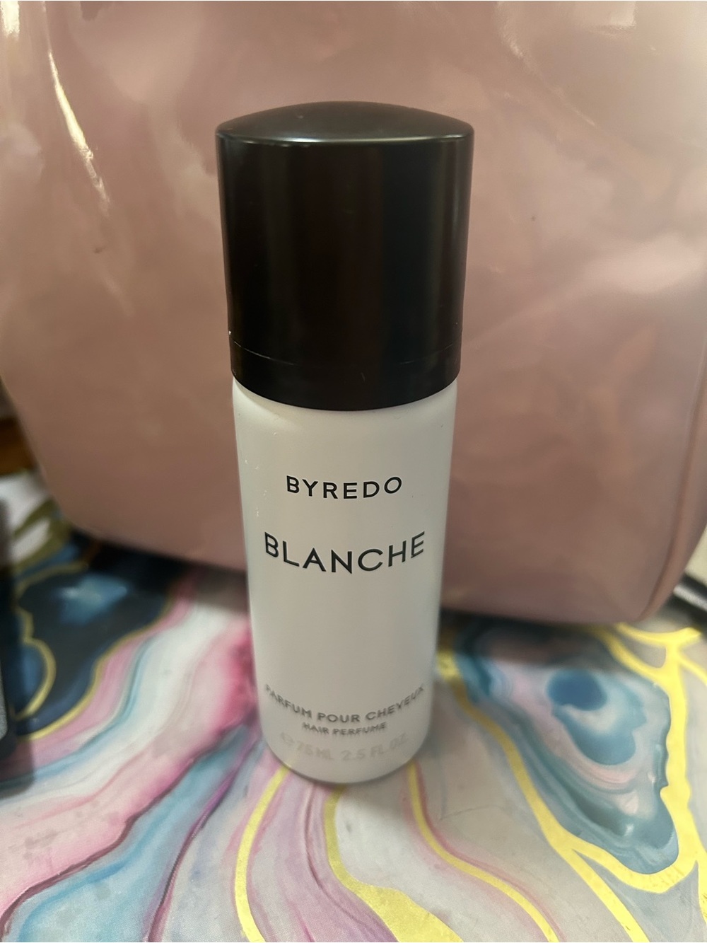 Byredo Blanche Hair Perfume — White with Black Cap